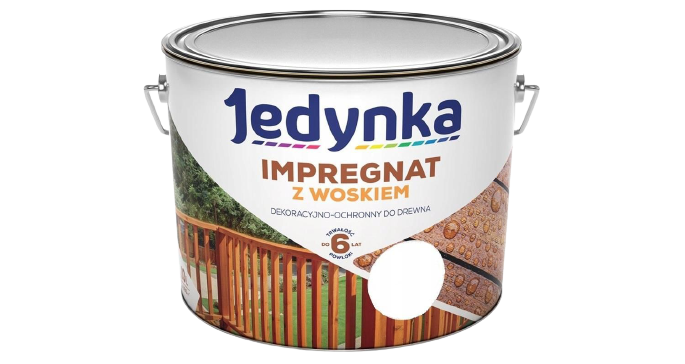 impregnaty do drewna na zewnątrz   Jedynka IMPREGNAT DO DREWNA z WOSKIEM impregnat dekoracyjno-ochronny na zewnątrz teak 10l